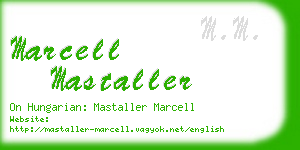 marcell mastaller business card